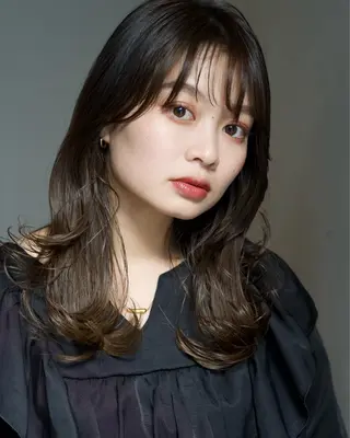 セミロング 美髪改善ストレート/ 植村友哉のヘアスタイル