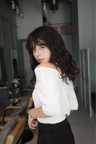 ミディアム パーマ 💫パーマモデル募集 河野瑠太のヘアスタイル