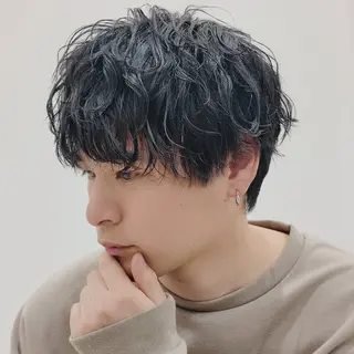 ショート パーマ メンズ SALOWIN名古屋Suite店所属・名古屋のメンズ特化 美容師/わたるのヘアスタイル