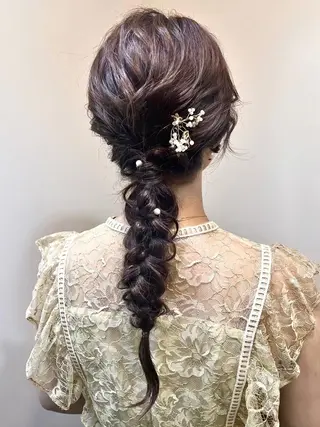 ヘアアレンジ 🤍ヘアセット.ヘア アレンジ湯山詩織🤍のヘアスタイル