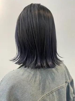 ミディアム カラー 艶カラー🌙縮毛矯正 /ボブ【Reina】のヘアスタイル