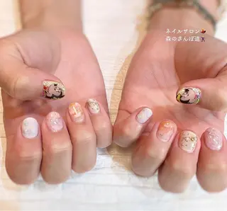 ネイル 森のさんぽ道所属・ショートネイル 森のさんぽ道のネイルデザイン