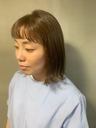 ミディアム カラー GO TODAY  SHAIR SALON 梅田NU茶屋町店所属・田中成美/レイヤー カット/透明感カラーのヘアスタイル