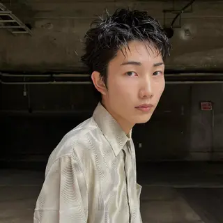 ショート パーマ メンズ スパイキーショート/ メンズヘア/hugeのヘアスタイル