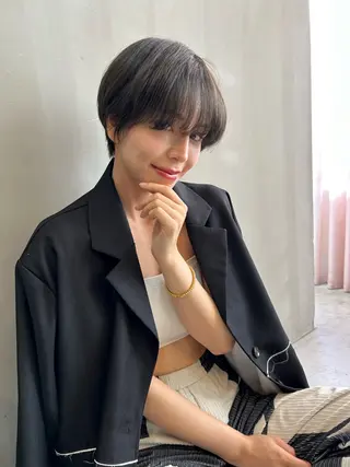 ショート カラー ショート/ボブ専門 宮脇美奈/南船場のヘアスタイル