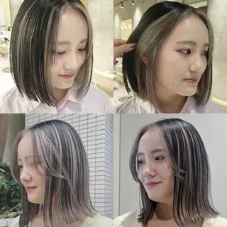 ミディアム カラー 似合わせボブ/立川 /aikaのヘアスタイル