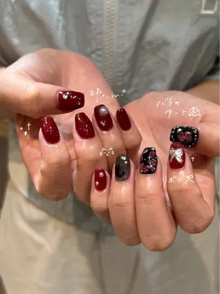 ネイル レイヤー/手書きネイ ルCOCORO 🎀のネイルデザイン