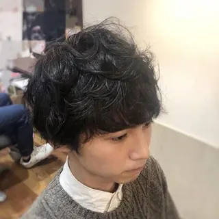 パーマ メンズ MOLLA 浅香山店所属・谷口ゆめ/縮毛矯正/ カット/美眉ワックスのヘアスタイル