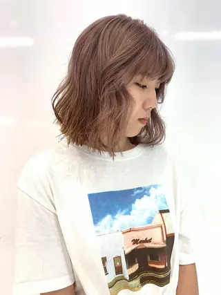 ミディアム カラー share salon JAM 吉祥寺所属・レイヤー/ブリーチ HIKARU ♡のヘアスタイル