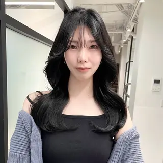 ロング 韓国レイヤーカット 髪質改善▫️水野有真のヘアスタイル