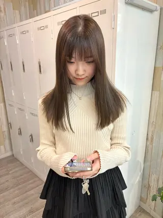 ミディアム カラー 広島/わかな/ヘア セット/オリーブのヘアスタイル