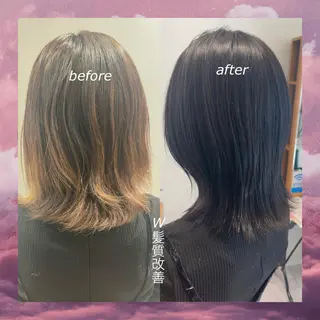 ミディアム カラー 艶カラー asukaのヘアスタイル