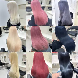 ロング カラー ヘアアレンジ 艶カラー/ハイトーン /レイヤーカットのヘアスタイル