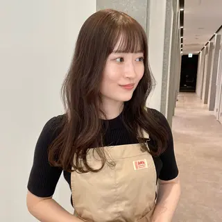 セミロング カラー ベージュ🤎透明感 カラー🤎anriのヘアスタイル