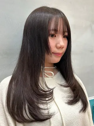 ロング Lond polaire所属・レイヤー/艶髪 縮毛矯正🌱  赤石のヘアスタイル