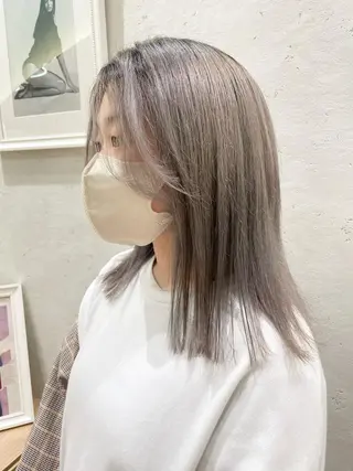 ミディアム カラー ♥️ブリーチ/ボブ/ レイヤー♥️maiのヘアスタイル
