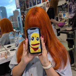 ロング カラー 推しカラー🦉にじさ んじカラー🌈🕒✨のヘアスタイル