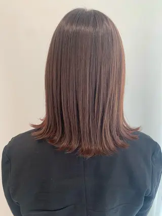 ミディアム カラー 松浦ゆずき 韓国/ 診断/ダウンパーマのヘアスタイル