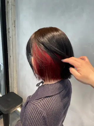 カラー 暖色/ハイトーン/ カラー/HBLのヘアスタイル