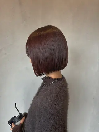 ショート 韓国ボブ/顔周り/べ ージュ/織田百華🎀のヘアスタイル