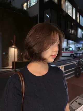 ショート カラー パーマ/ボブ /レイヤー チヒロのヘアスタイル