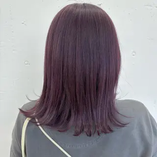 セミロング カラー ❣️星野のあ❣️ 優しいダブルブリーチのヘアスタイル