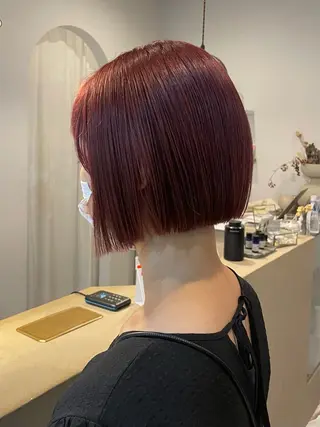 ミディアム カラー 真弓 理沙のヘアスタイル