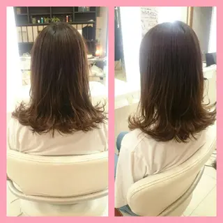 セミロング キンジョウ エナミのヘアスタイル