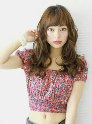 ロング カラー セミロング パーマ Lumderica(ラムデリカ)所属・横浜/元町/石川町 ラムデリカYUKAのヘアスタイル