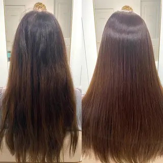 ロング パーマ 韓国風レイヤーカット 💎髪質改善"yuiのヘアスタイル