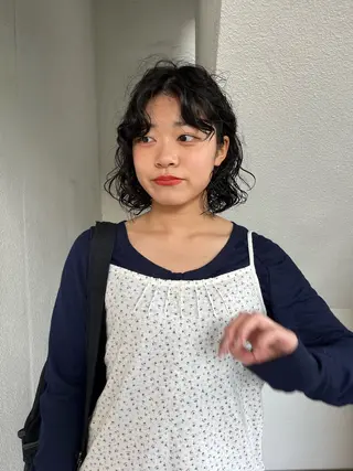 ショート パーマ ボブパーマ/パーマ ウルフパーマのヘアスタイル