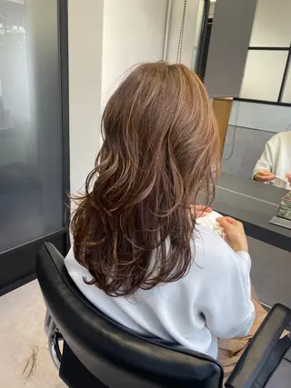 セミロング カラー DX SHARE SALON所属・matka白髪ぼかし 大人ヘア/KEIKOのヘアスタイル