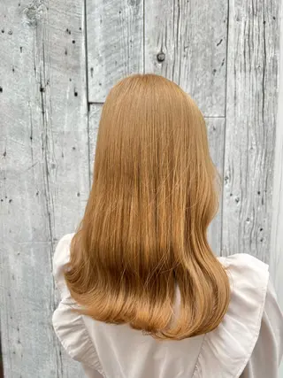 ロング カラー ブリーチカラー🦖 岡部木乃夏のヘアスタイル