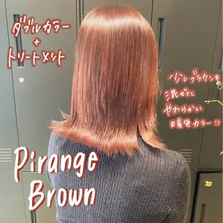 ミディアム カラー 暖色艶color / ボブ🦩Rioのヘアスタイル