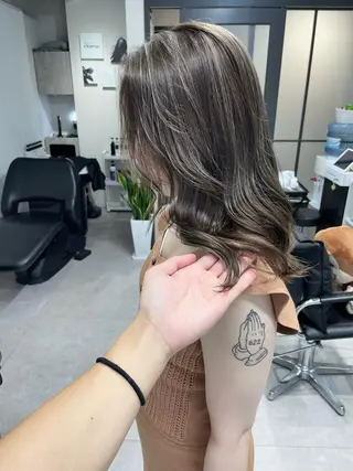 セミロング カラー 髪質改善will hairdesignのヘアスタイル