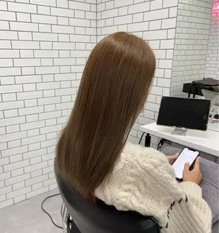 セミロング カラー 透け感カラー✂️ yuuのヘアスタイル