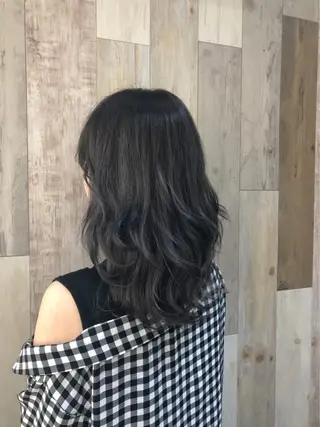 セミロング カラー 池袋/透明感カラー 🎀Yuri🎀のヘアスタイル