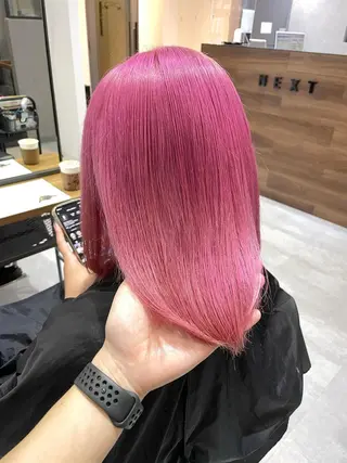 ショート カラー KEISUKE/ ブリーチ🧡エクステのヘアスタイル