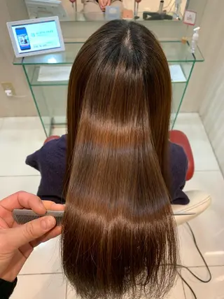 セミロング 縮毛矯正/パーマ EARTH岐阜髙橋のヘアスタイル