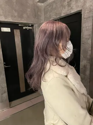 ミディアム カラー 🦋透明感カラー /ケアブリーチ🦋のヘアスタイル