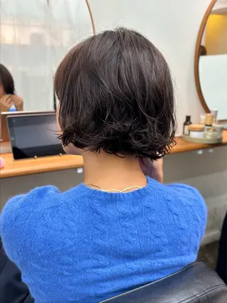 ミディアム パーマ ENIEN MAKE’S 立川所属・ミカ💫/パーマ/ ボブ/暖色カラーのヘアスタイル