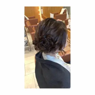 セミロング ヘアアレンジ 清水 まなのマツエク・マツパデザイン