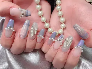 ネイル ネイルサロンAiri 長さ出し·シンプルのネイルデザイン