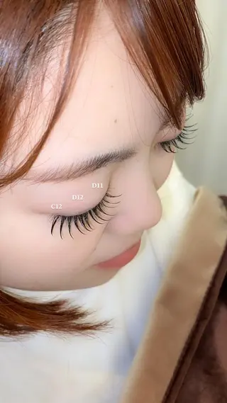 マツエク・マツパ 肌に馴染むハイトーン /ミルクティーカラーのヘアスタイル