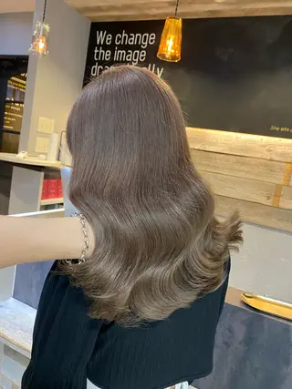 セミロング カラー 前田 竜一のヘアスタイル