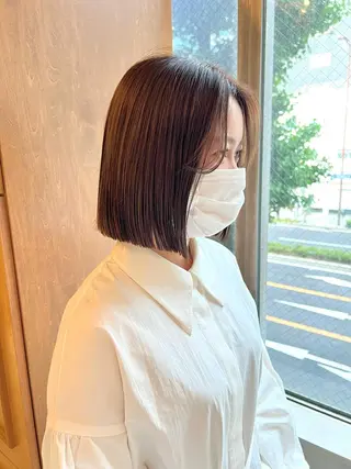 ミディアム タナカ レイのヘアスタイル