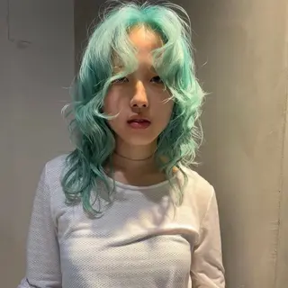 ミディアム カラー 花香竜太/エクステ /ハイトーンカラーのヘアスタイル