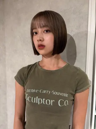 カラー mao 暖色 海外風カラー🌿❤️のヘアスタイル