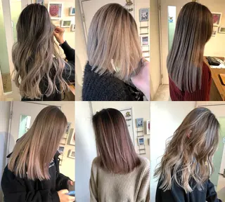 セミロング 韓国レイヤー外国人風 透明感カラー髪質改善のヘアスタイル