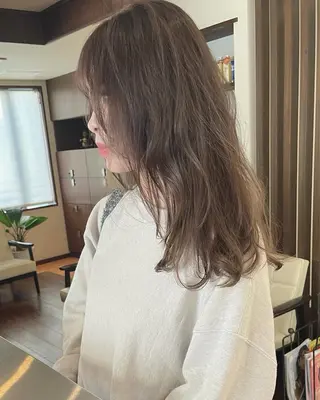 ミディアム カラー 髪質改善カラー ケアブリーチ/タムのヘアスタイル